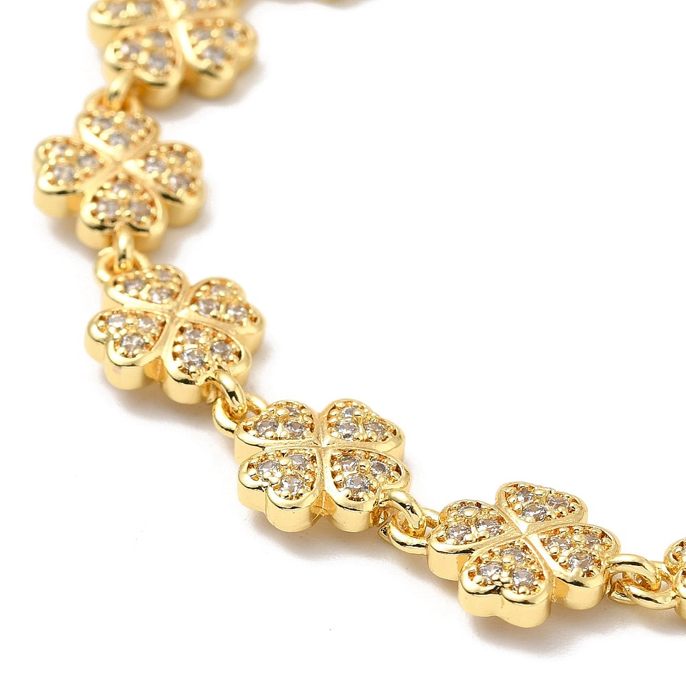 Pulsera de cadena con eslabones de trébol