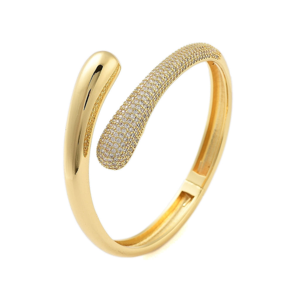 Brazalete abierto de circonia cúbica