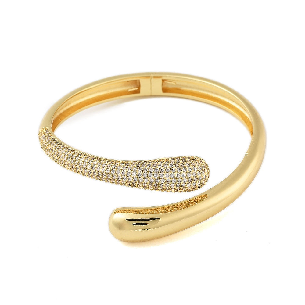 Brazalete abierto de circonia cúbica