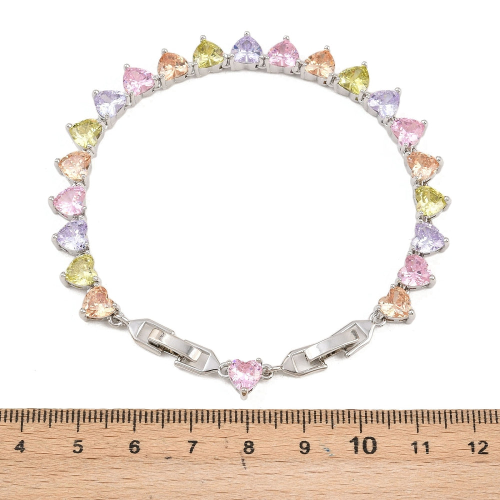 Pulsera Tennis forma Corazón