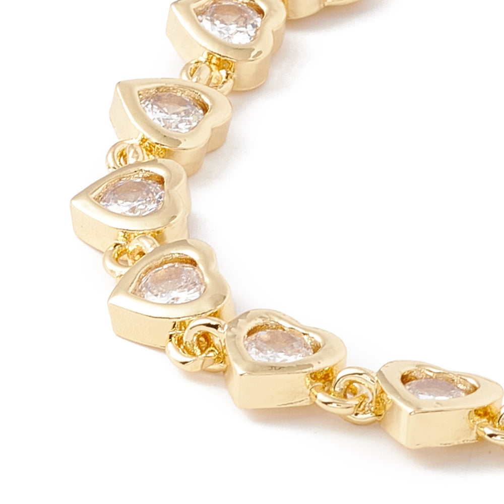 Pulsera de cadena de eslabones de corazón