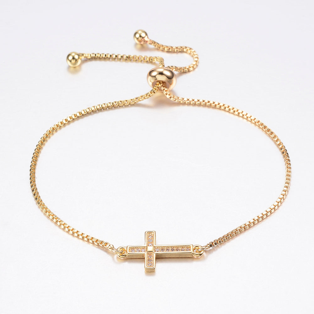 Pulsera de Cruz ajustable