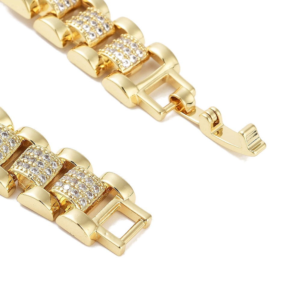 Pulseras de eslabones rectangulares