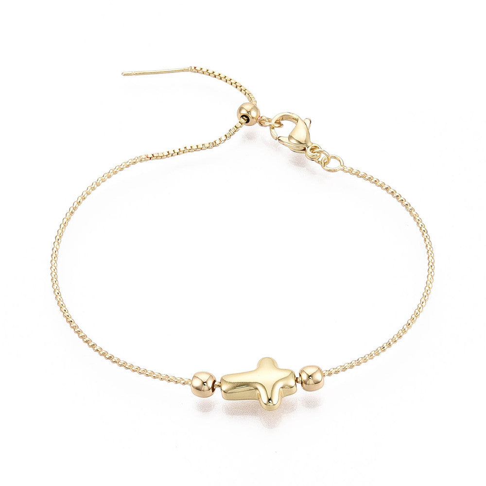 Pulsera ajustable diseño de cruz