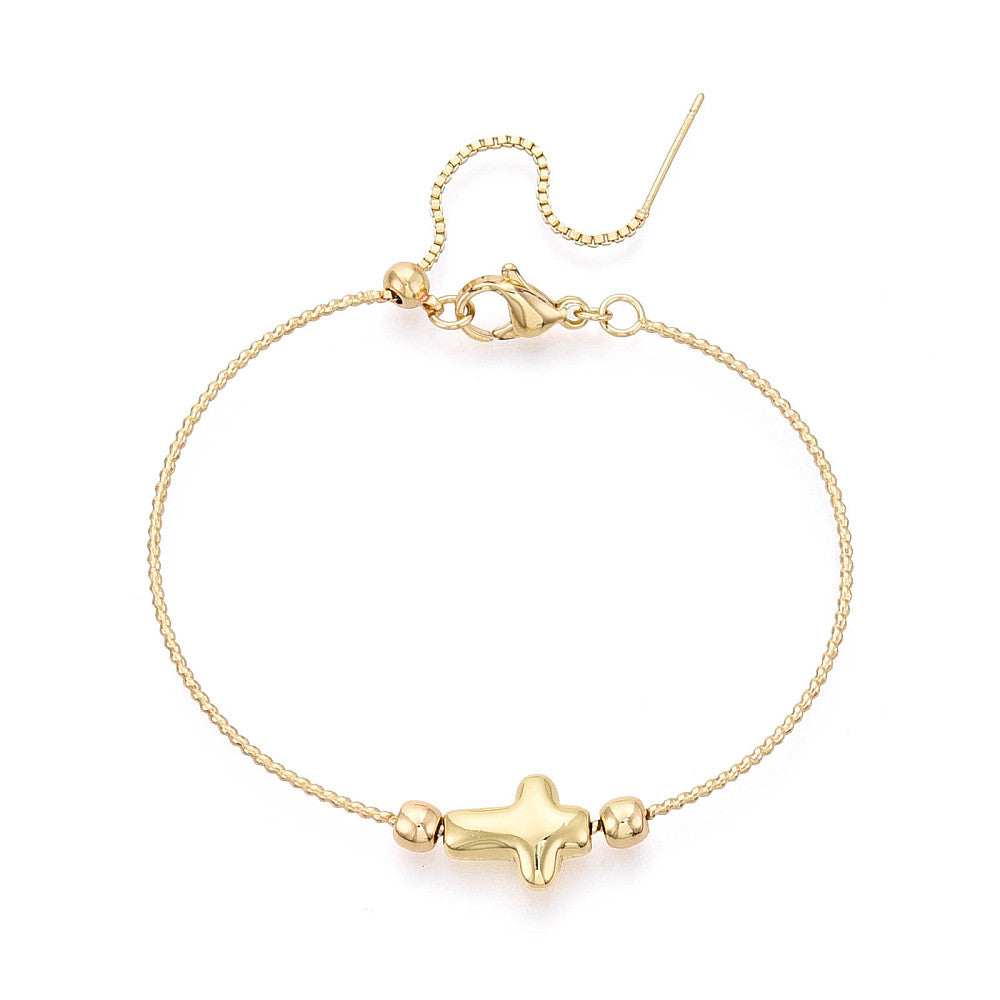 Pulsera ajustable diseño de cruz