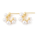 Aretes semicirculares con perlas