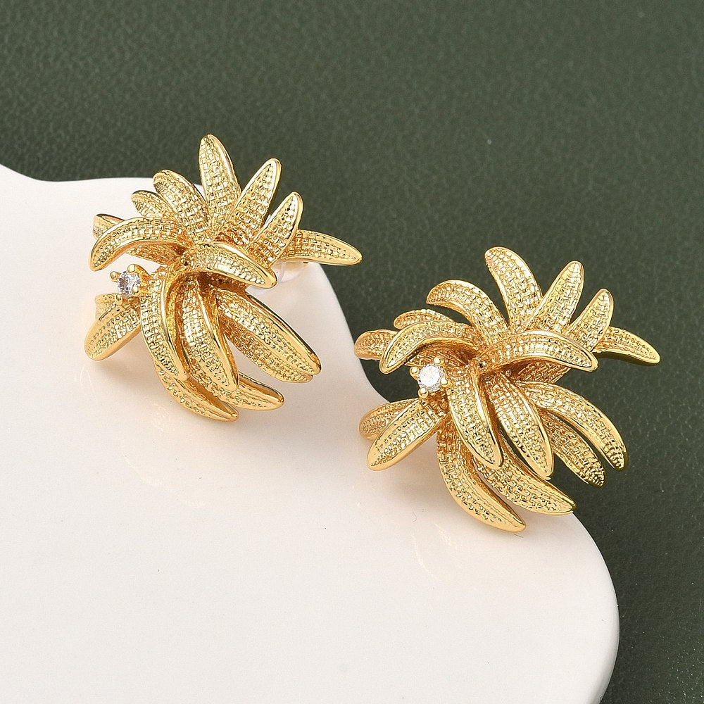 Aretes de Flor y Circonias