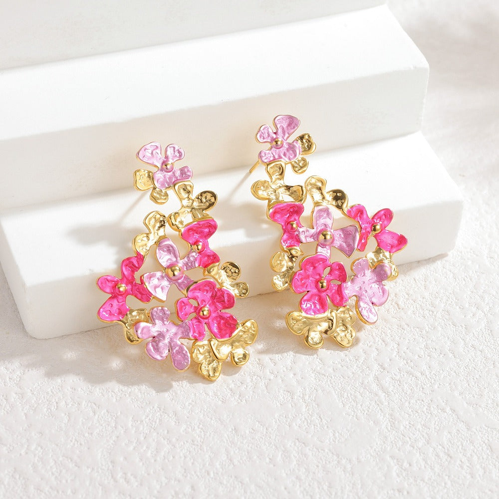 Aretes de Flor esmaltados