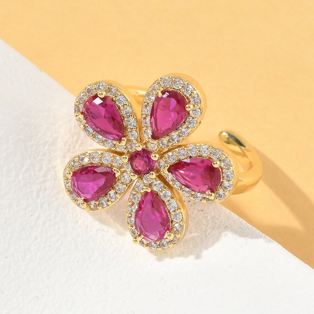 Anillo ajustable de Flor