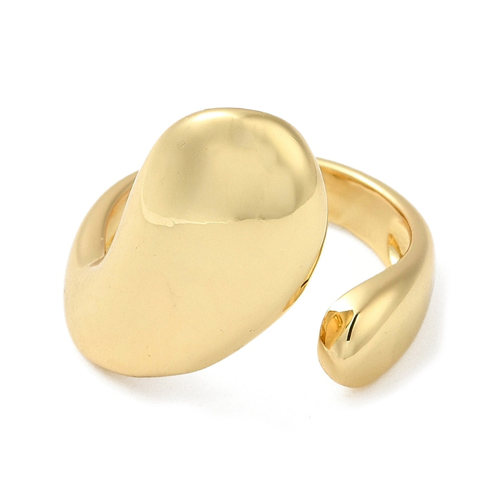 Anillo ajustable en forma de lágrima