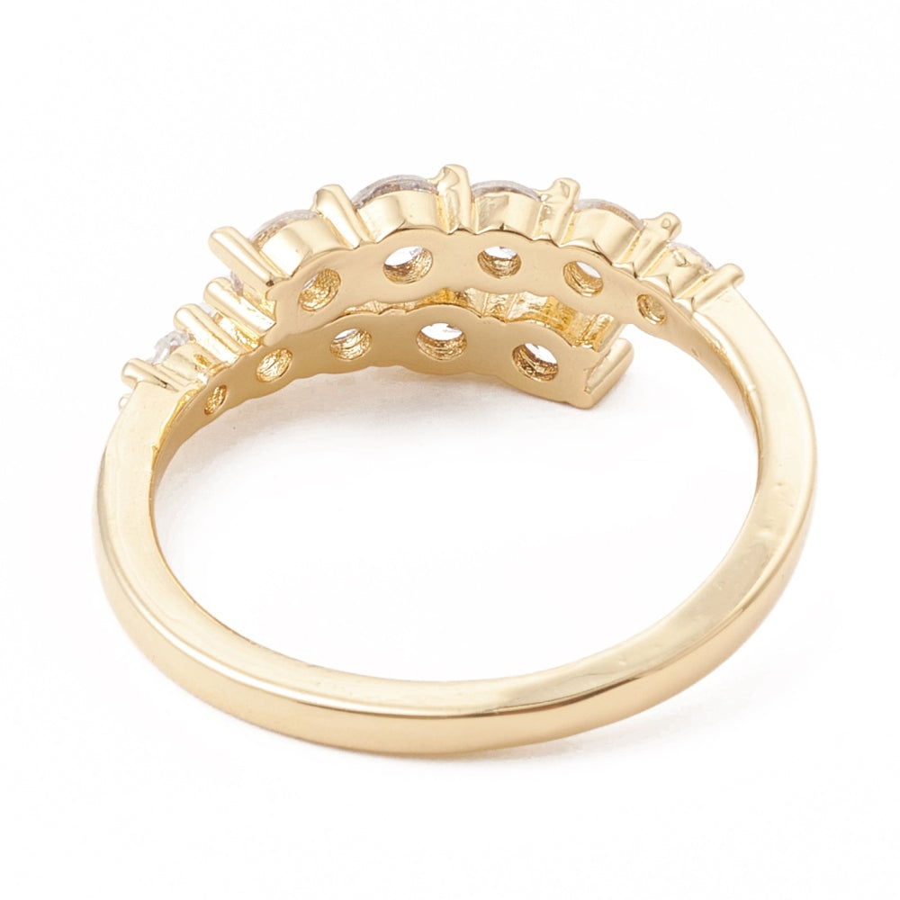 Anillo ajustable con circonia cúbica transparente