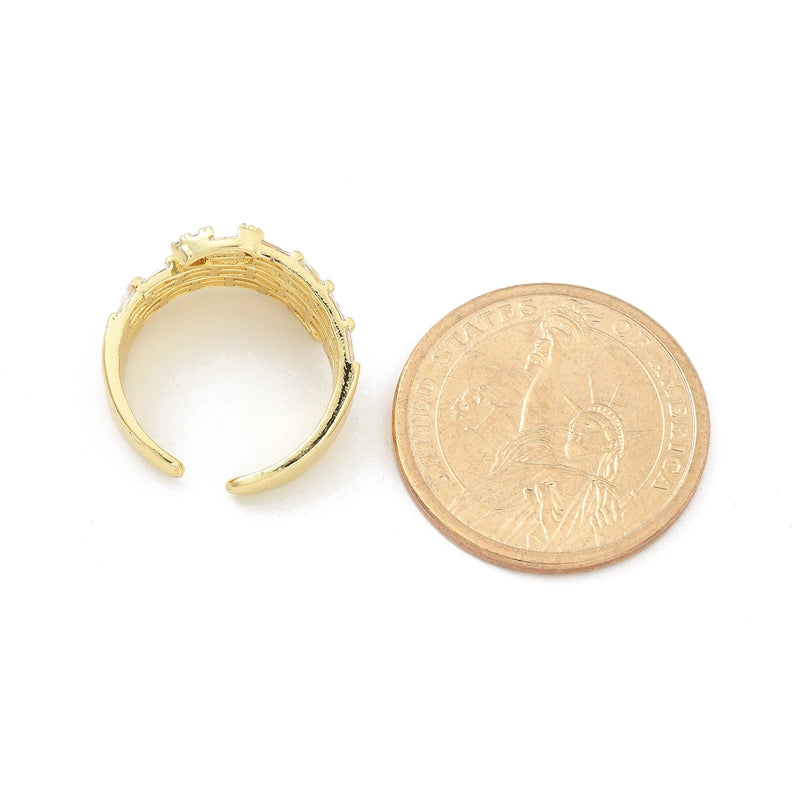 Anillo ajustable con circonita cúbica