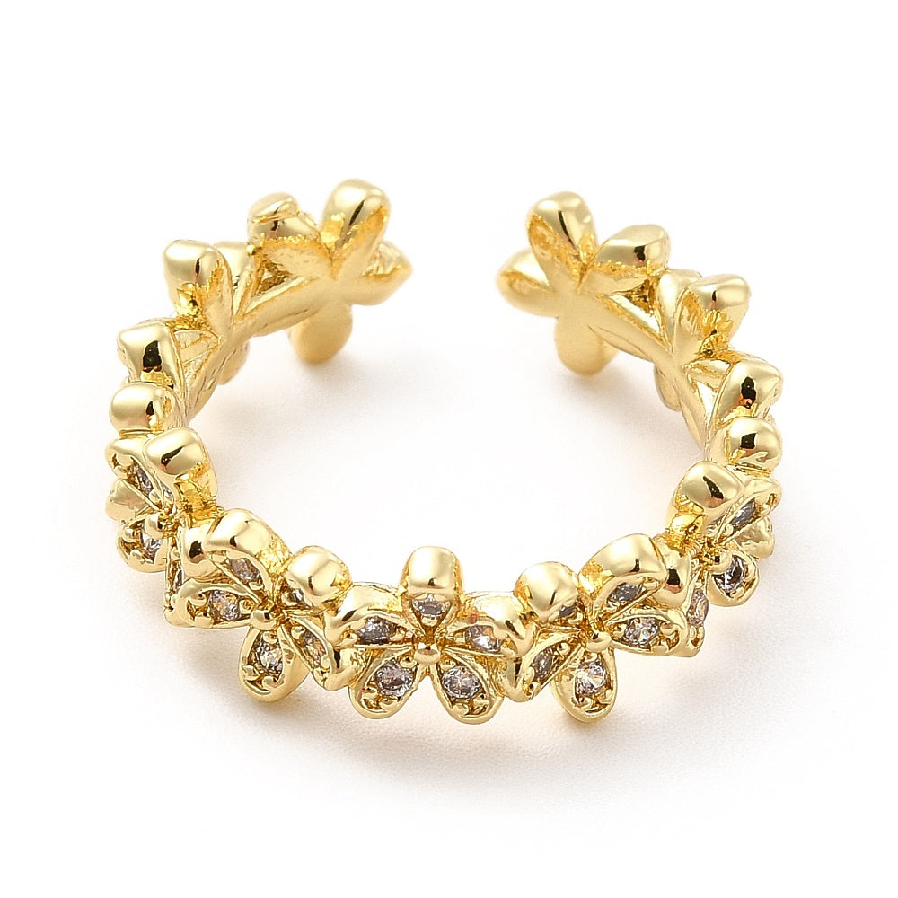 Anillo ajustable de flor