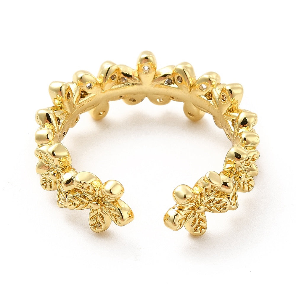 Anillo ajustable de flor