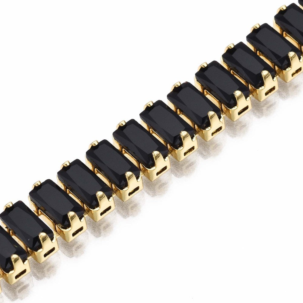 Pulsera de cadena de eslabones de circonia cúbica