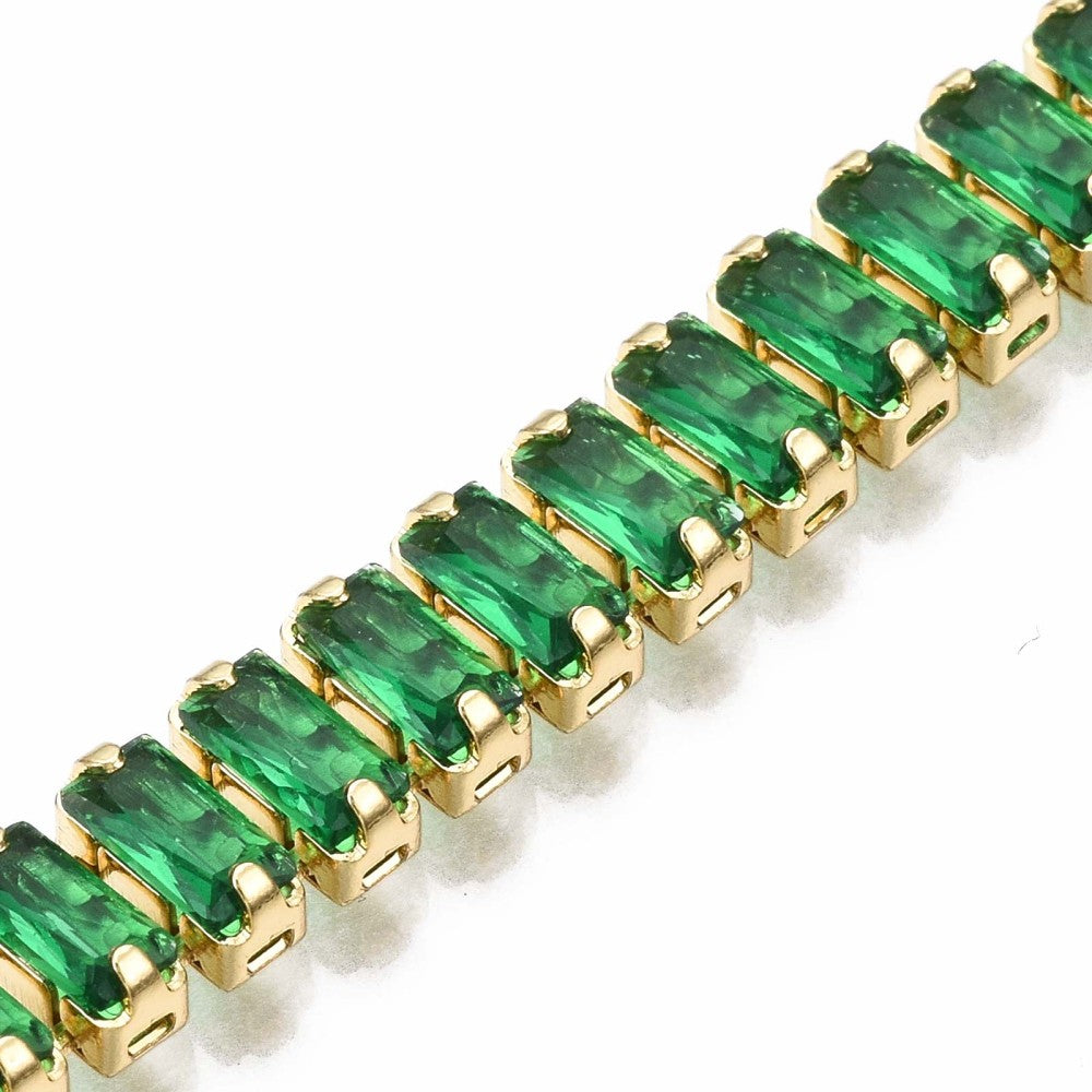 Pulsera de cadena de eslabones de circonia cúbica